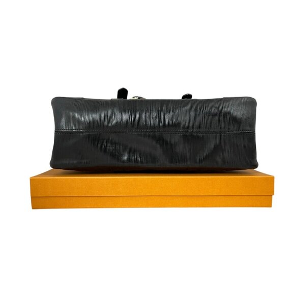 LOUIS VUITTON Segur MM Epi Segur MM Black Leather Shoulder Bag Satchel Silver LV - Picture 12 of 16